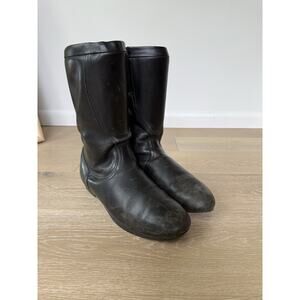 Vintage Alpine Stars Black Leather Motorcycle Touring Biker Boot Sz 12